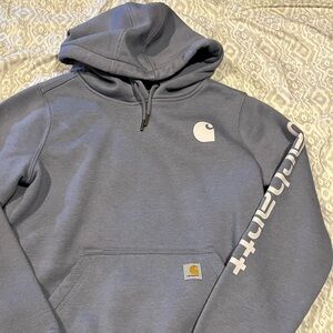 Carhartt Blue Hoodie with Logo